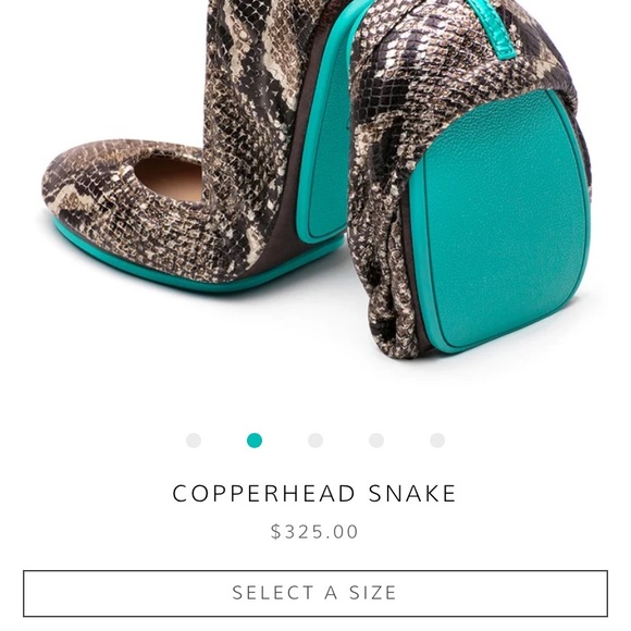 Tieks Snakeskin Ballet Flats size 8 good condition see pictures - Picture 4 of 5